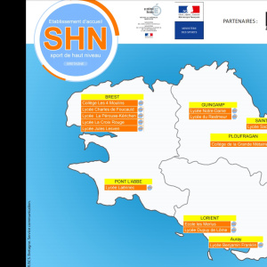 Carte établissements scoalires Labellisés SHN